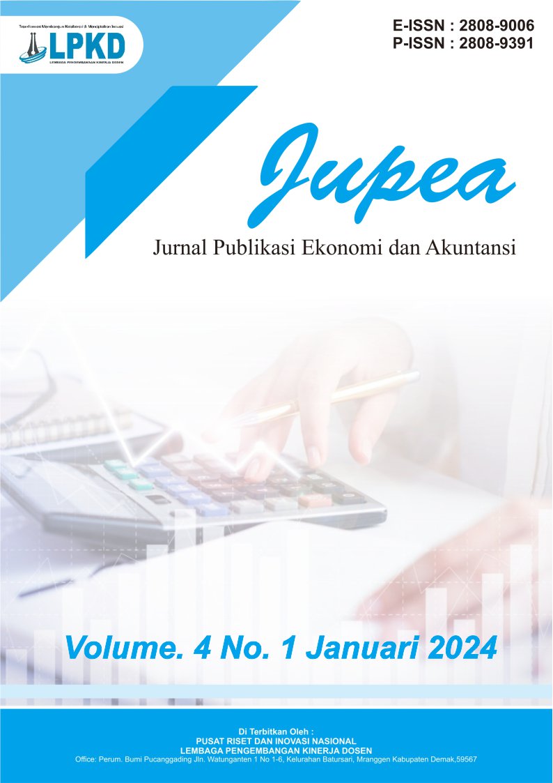 					View Vol. 4 No. 1 (2024): Januari: Jurnal Publikasi Ekonomi dan Akuntansi
				